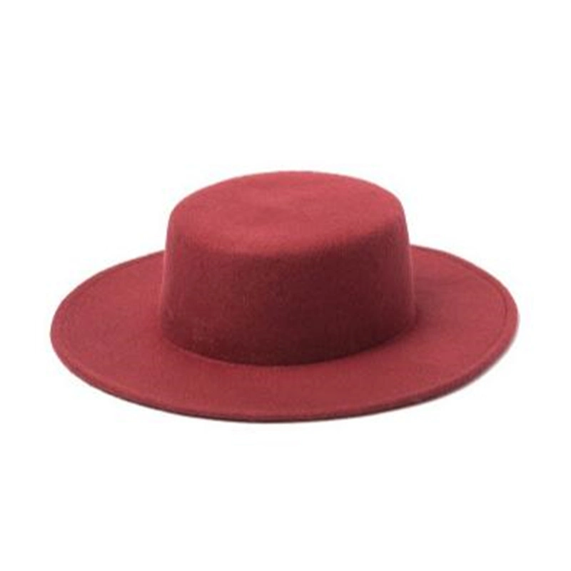 New Trendy Sombreros Felt Hat Lady Wide Brim Fedora Hats