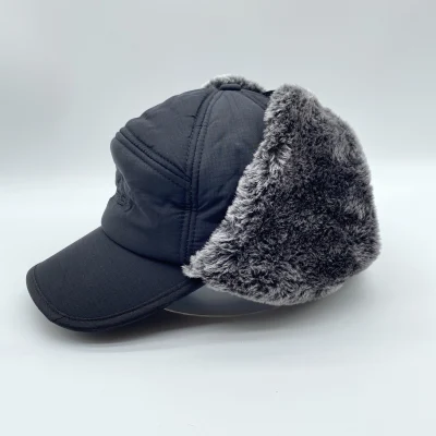 Gorros 狩猟トラッパーキャップ 100% コーデュロイカスタムレザーパッチロシアスタイルロシア帽冬 5 パネル帽子耳介卸売